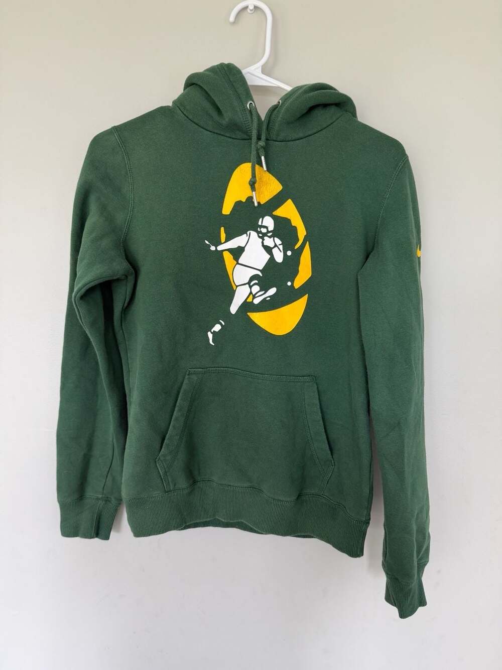 Nike Green Bay Packers Throwback Logo Hoodie Size S
